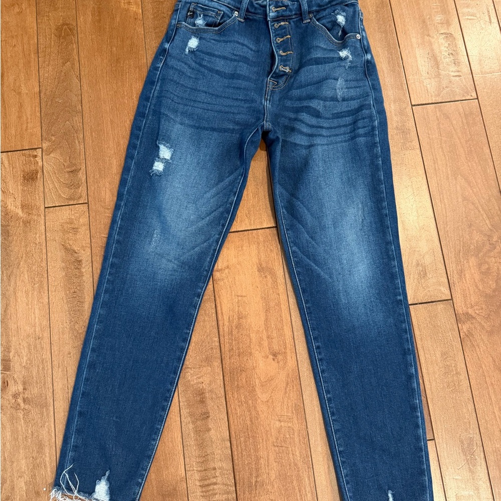 KanCan Women's Distressed Blue Skinny Jeans